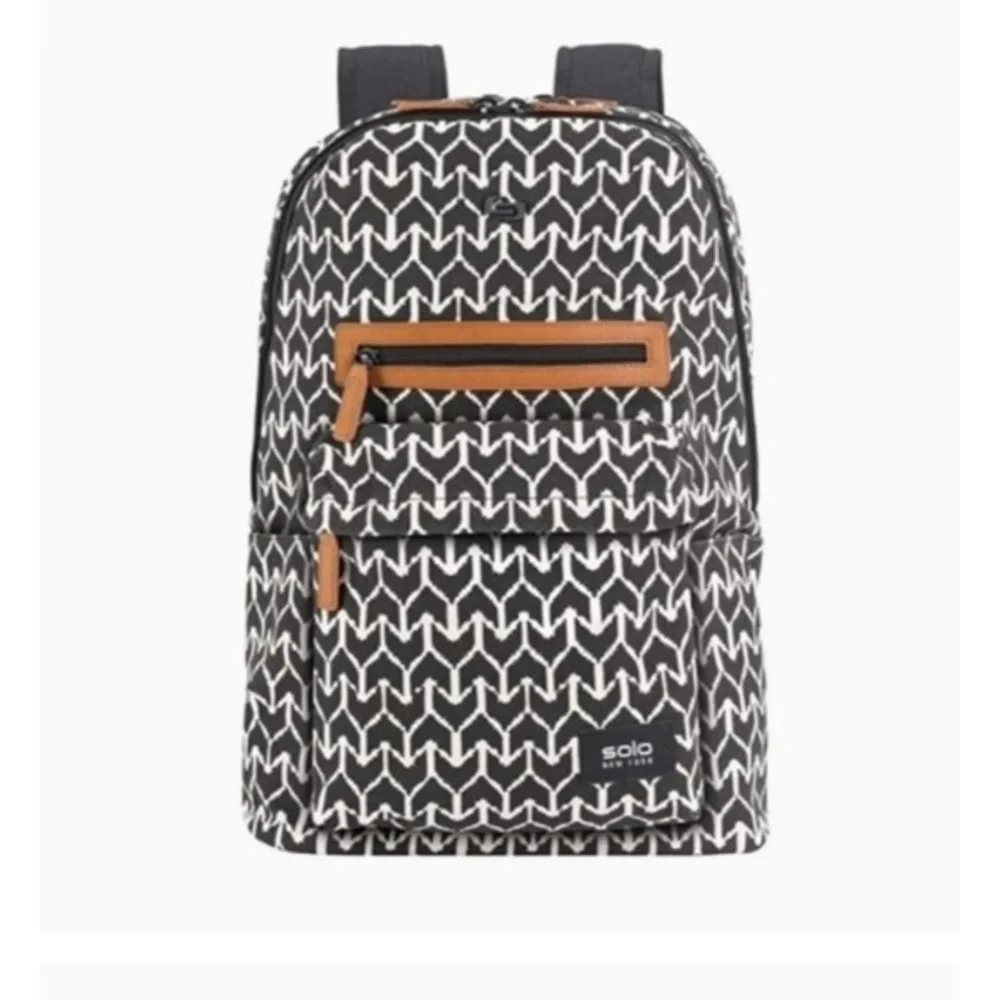 Solo-NY Backpack Saratoga Laptop - Black & White NWT